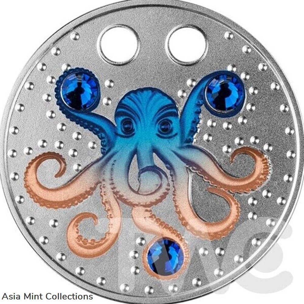 2022 - The Octopus Silver Coin 500 Francs CFA Cameroon coins ingots bullion 2022 the octopus silver coin 500 francs cfa cameroon