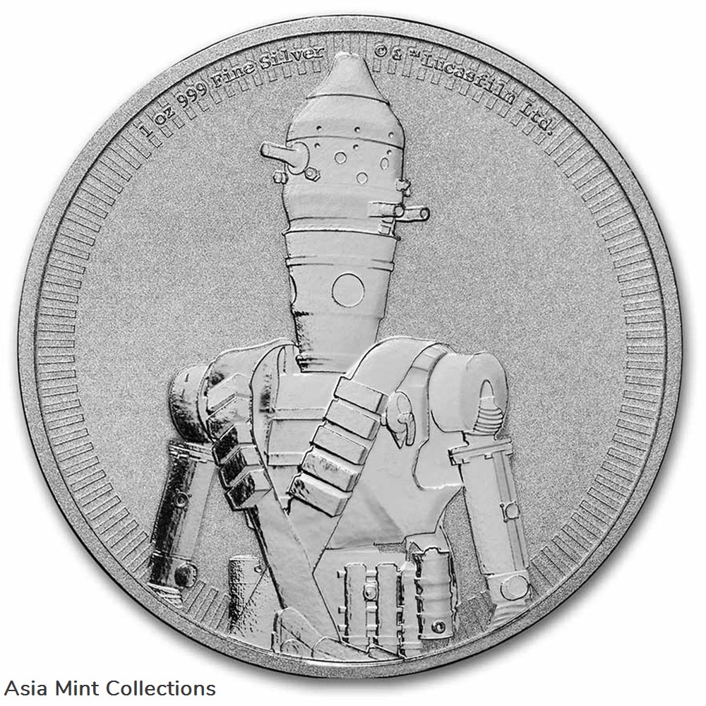 2022 Niue Star Wars IG-11 1 Oz 999 Fine Silver Coin MD Premier PCGS First Strike 3 coins ingots bullion 2022 niue star wars ig 11 1 oz 999 fine silver coin md premier pcgs first strike