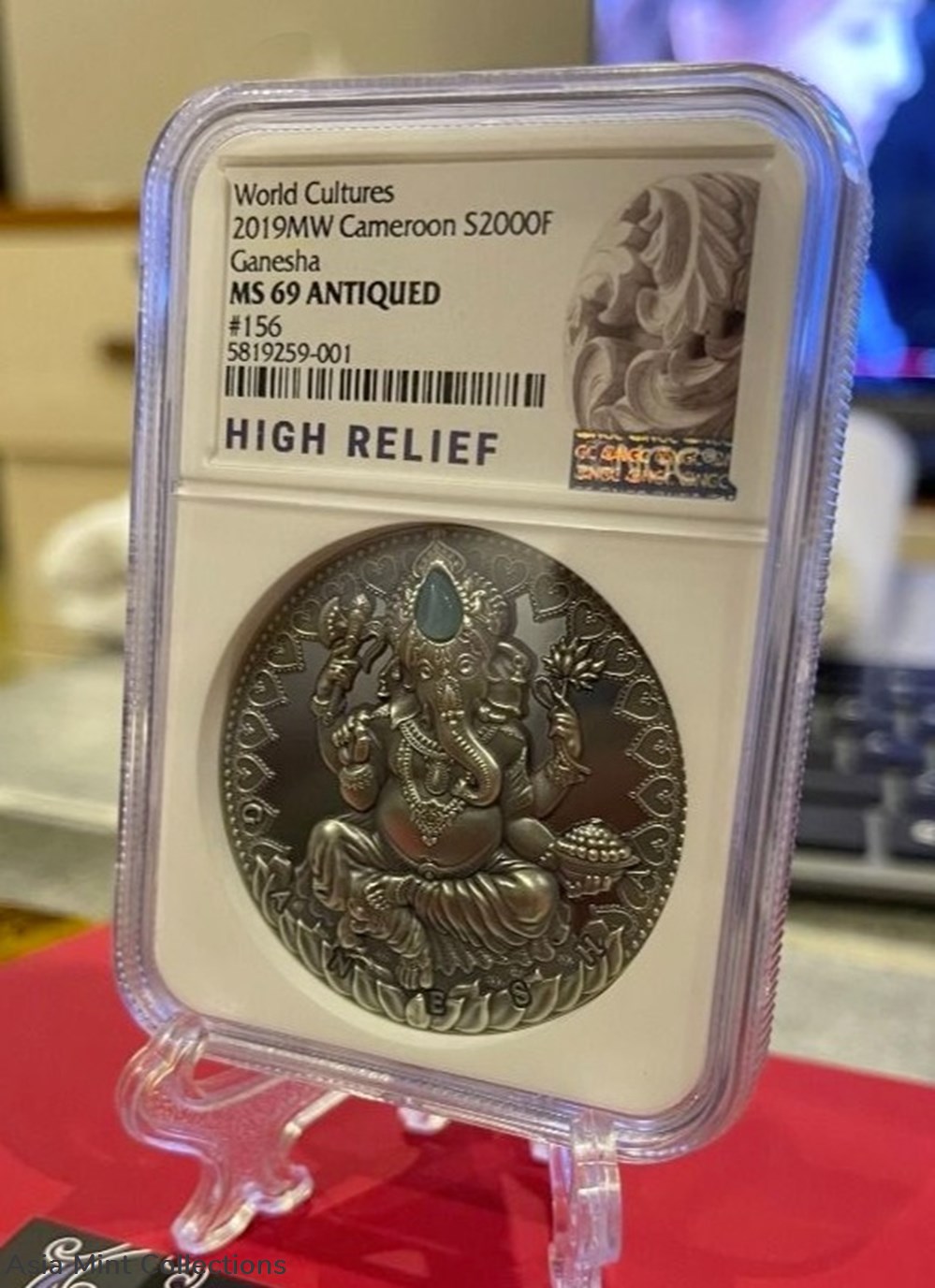 2019 Cameroon World Culture Ganesha - 2 oz 3 coins ingots bullion silver coin 2019 cameroon world culture ganesha 2 oz