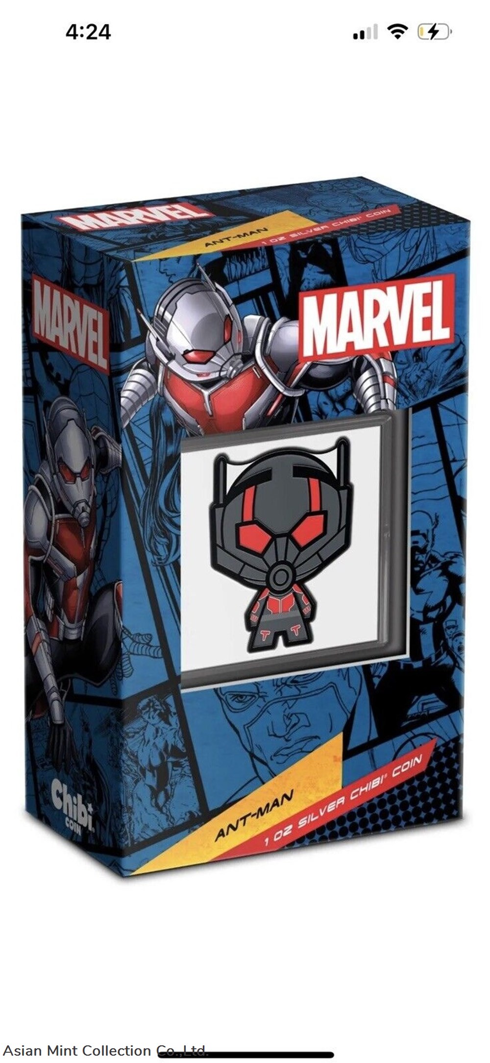 2023 - Niue Marvel Ant-Man 1oz Silver Chibi Proof Coin 5 coins ingots bullion ingot 2023 niue marvel ant man 1oz silver chibi proof coin