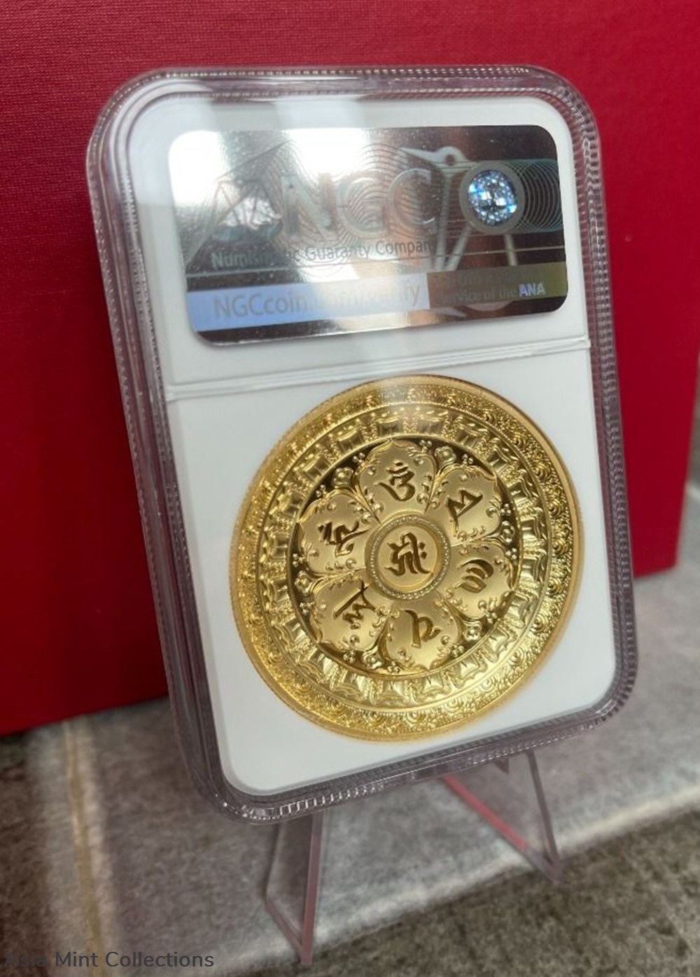 2022 China Cooper Gilded Proof Medal - Mahamayuri - NGC PF70 With Special Buddha Head Label 5 minerals meteorites copper 2022 china cooper gilded proof medal mahamayuri ngc pf70 with special buddha head label