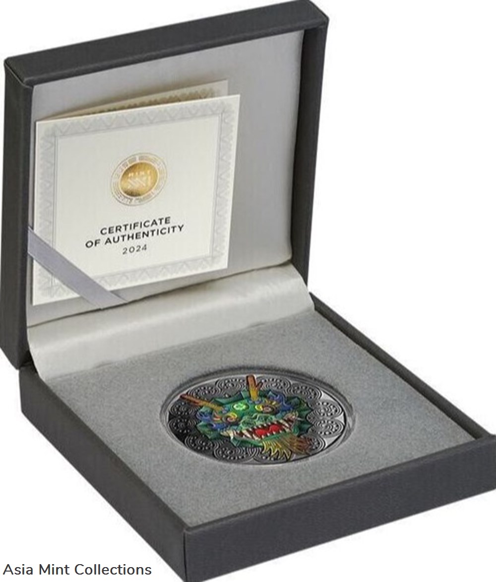2024 - $5 Niue AF - 2 OZ Mandala Collection - Dragon 2 coins ingots bullion silver coin 2024 5 niue af 2 oz mandala collection dragon