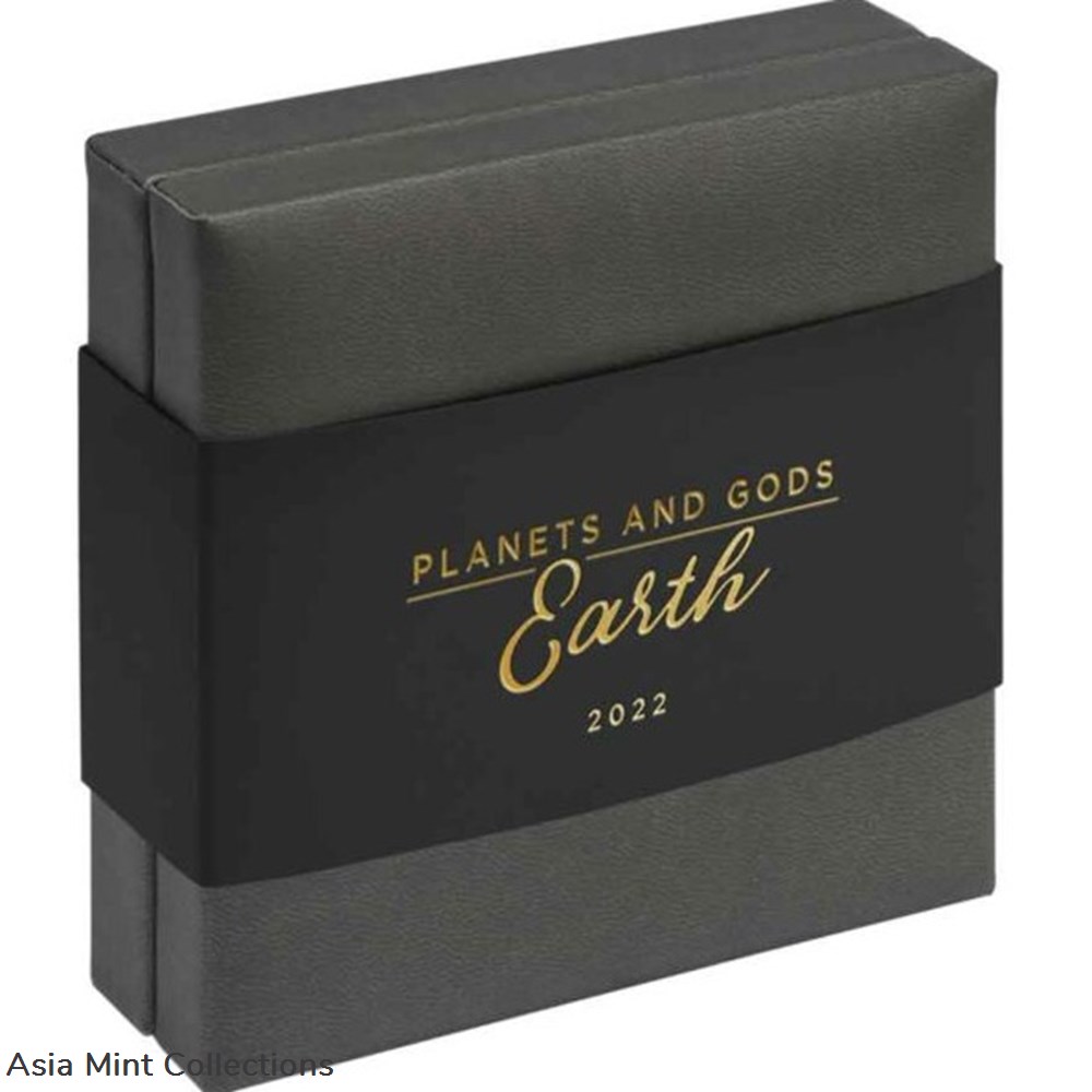 2022 - Earth Planets and Gods 2 oz Antique finish Silver Coin CFA Cameroon 5 coins ingots bullion 2022 earth planets and gods 2 oz antique finish silver coin cfa cameroon