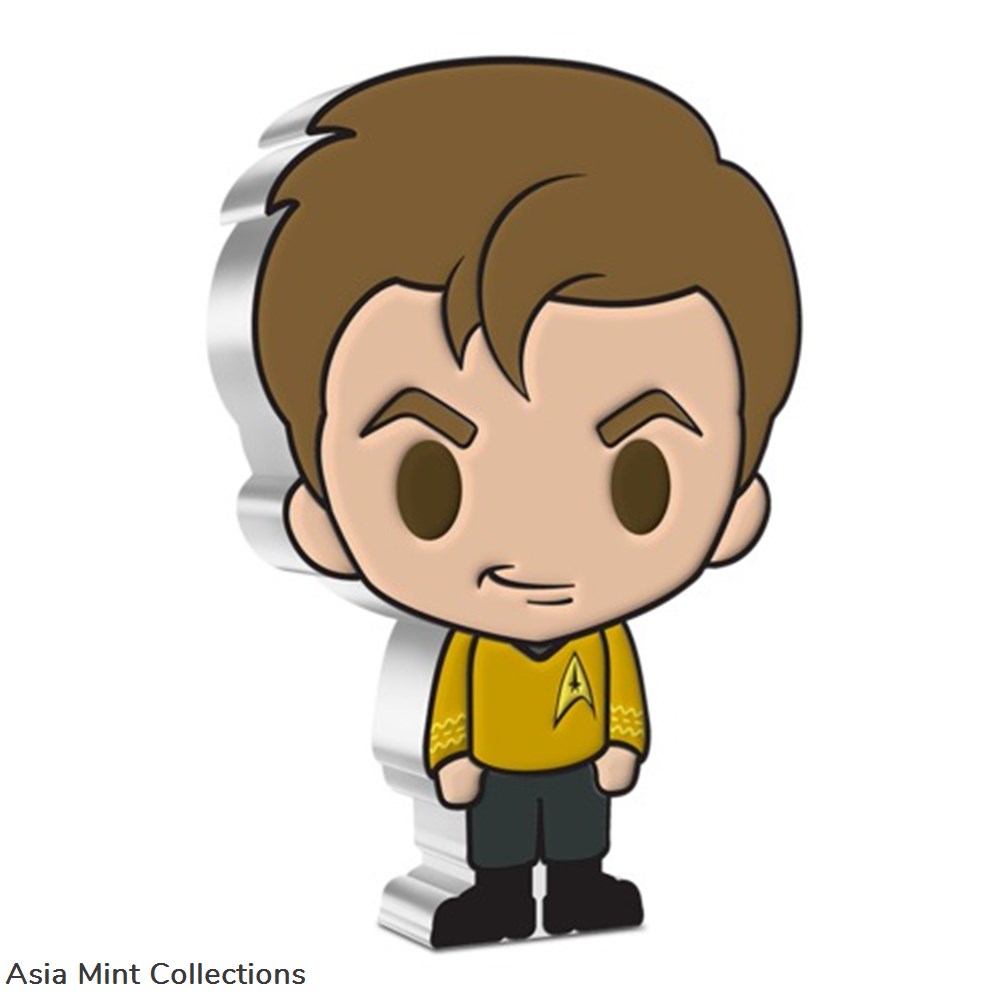 2021 Niue Chibi Star Trek CAPTAIN JAMES T KIRK 1 oz Silver Proof Coin coins ingots bullion 2021 niue chibi star trek captain james t kirk 1 oz silver proof coin