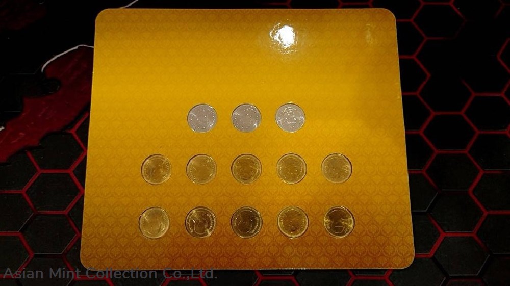 2005-2017 - Circulation coin 2 Baht complete set (with panel), unused 3 coins world thailand 2005 2017 circulation coin 2 baht complete set with panel unused