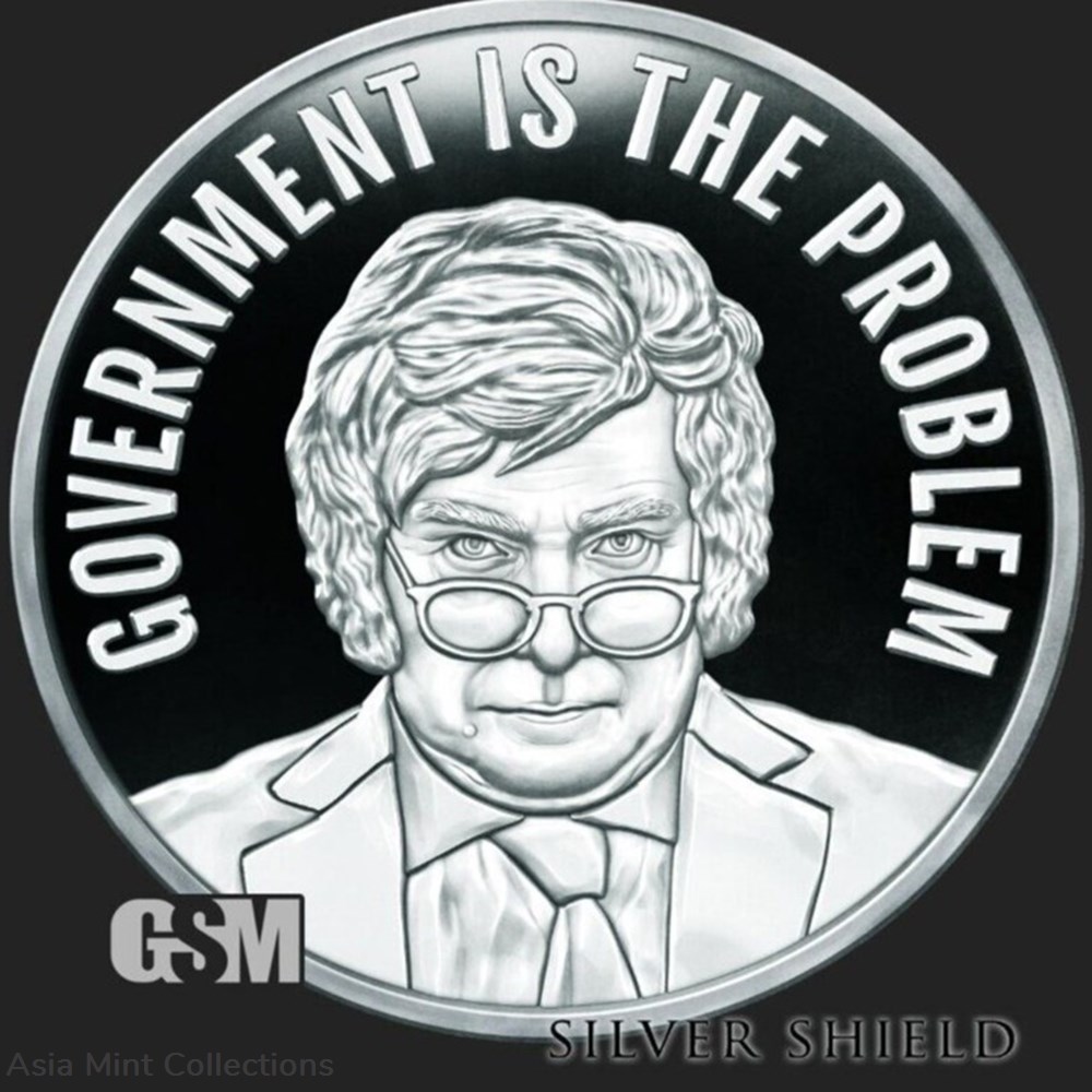 2024 1OZ GOVERNMENT IS THE PROBLEM PROOF - Silver Shield .999 Pure - "iN-HAND" 2 coins world united states 2024 1oz government is the problem proof silver shield 999 pure in hand