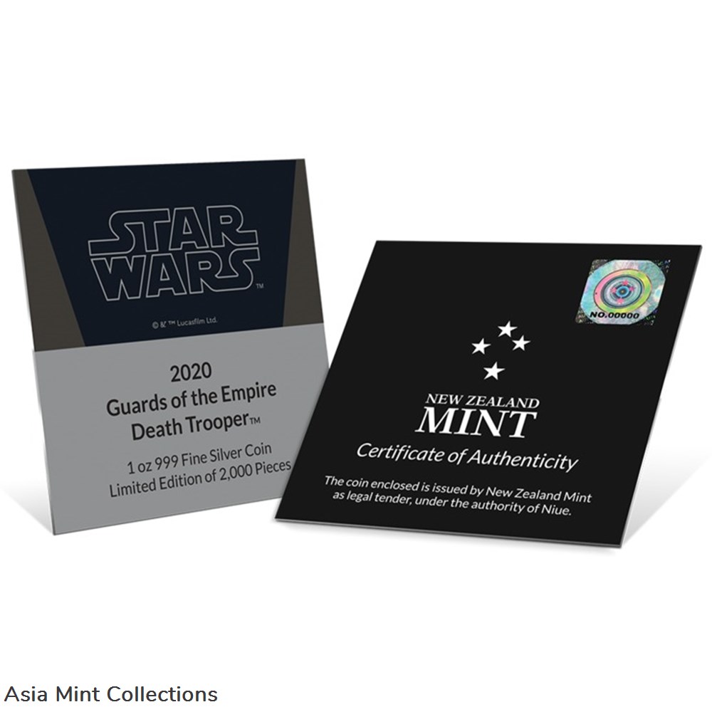 coins ingots bullion 2020 star wars guards of the empire 3 death trooper niue 2 dollars silver coin