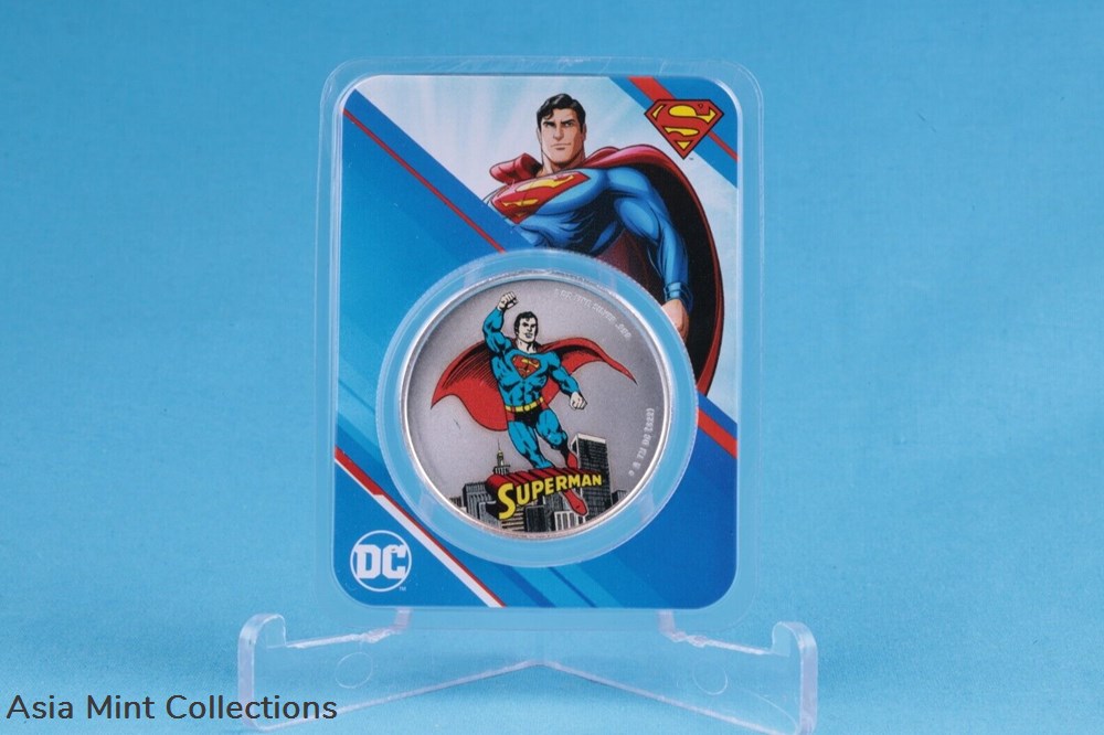 2023 - 1 oz Silver 999 Samoa DC Comics™ Superman™ ST/BU Color Coin- coins ingots bullion 2023 1 oz silver 999 samoa dc comics superman st bu color coin