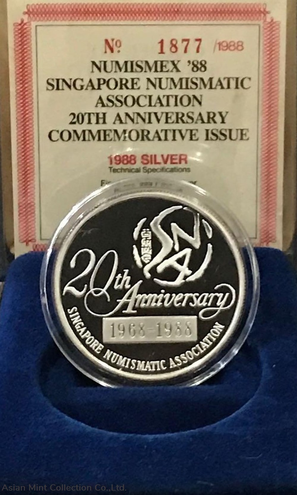 1988 20th Anniversary Of SNA,Silver Medal,UNC coins 1988 20th anniversary of sna silver medal unc