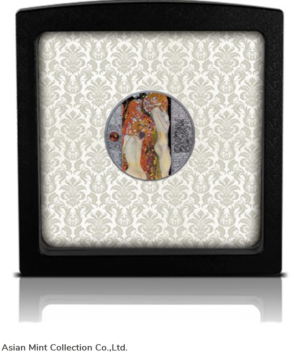 coins ingots bullion coin 2022 sexy nudes women gustav klimt water serpents 999 silver proof cameroon ogp