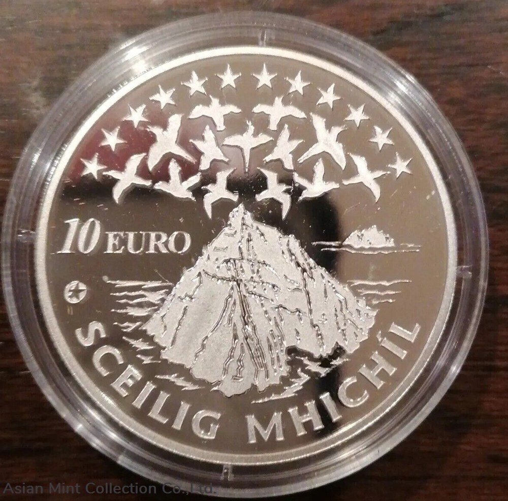 2008 - Proof Euro coin set, "Skellig Michael", €20 gold & €10 silver 3 coins 2008 proof euro coin set skellig michael 20 gold 10 silver