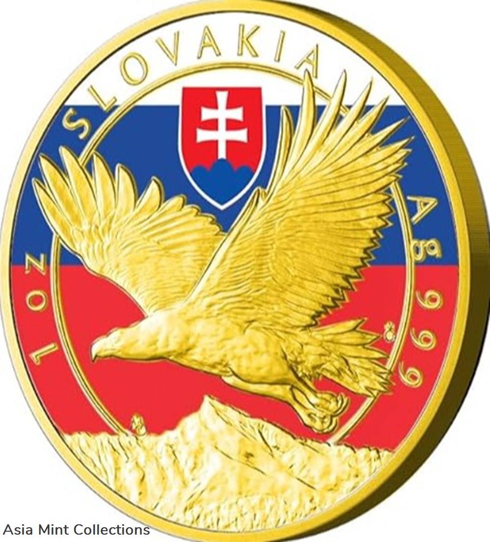 2023 - SLOVAK EAGLE Flag Beasts 1oz Silver Coin $2 Niue coins ingots bullion 2023 slovak eagle flag beasts 1oz silver coin 2 niue