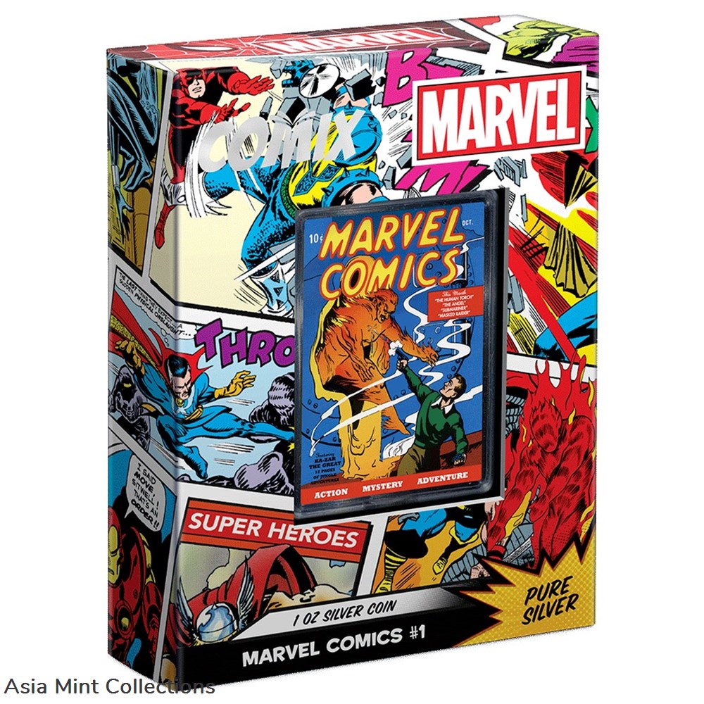 2023 Niue Marvel Comics #1 COMIX 1oz Silver Colorized Proof Coin 5 coins ingots bullion 2023 niue marvel comics 1 comix 1oz silver colorized proof coin