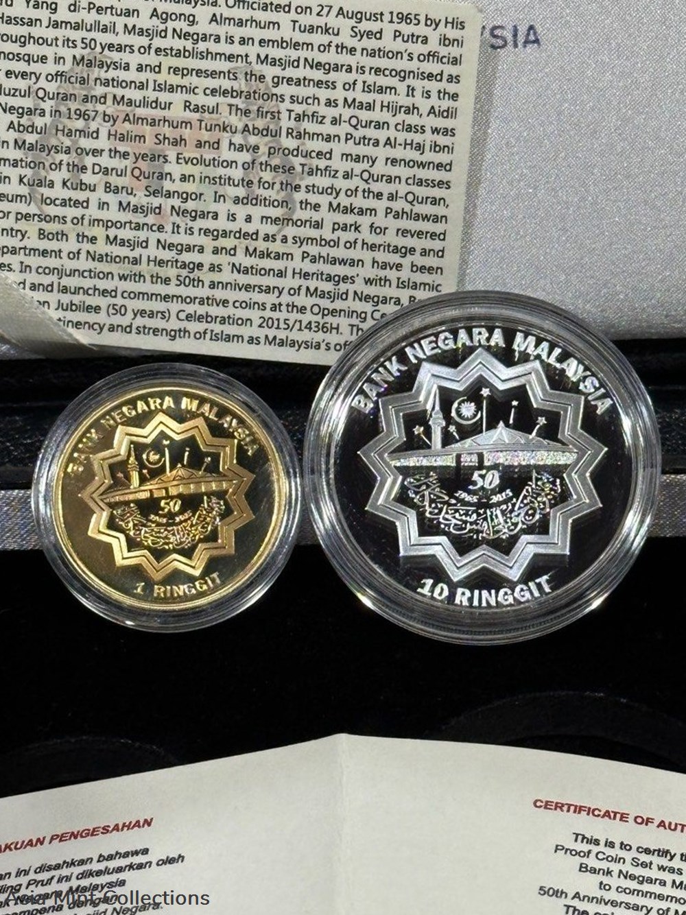 coins world malaysia 2015 jubli emas masjid negara 1965 2015 commemorative 10 ringgit silver proof coin