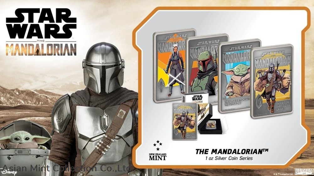 2022 Niue The Mandalorian Boba Fett 1oz Silver Antique Poster Coin 5 coins ingots bullion ingot 2022 niue the mandalorian boba fett 1oz silver antique poster coin