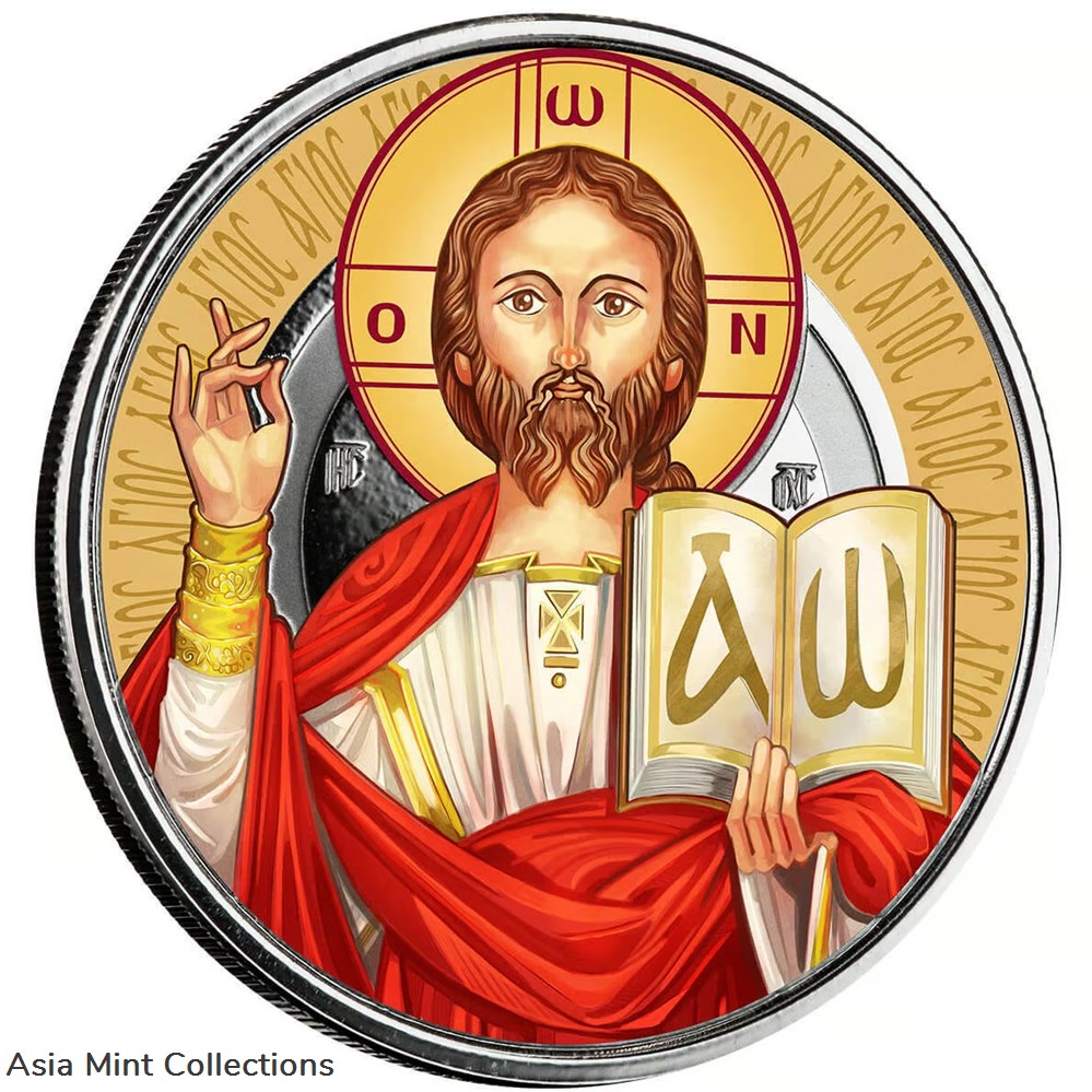 2023 - The Teacher Jesus 1oz Silver Color 999 Samoa 2 Tala ST / BU in Slab 3 coins ingots bullion coin 2023 the teacher jesus 1oz silver color 999 samoa 2 tala st bu in slab