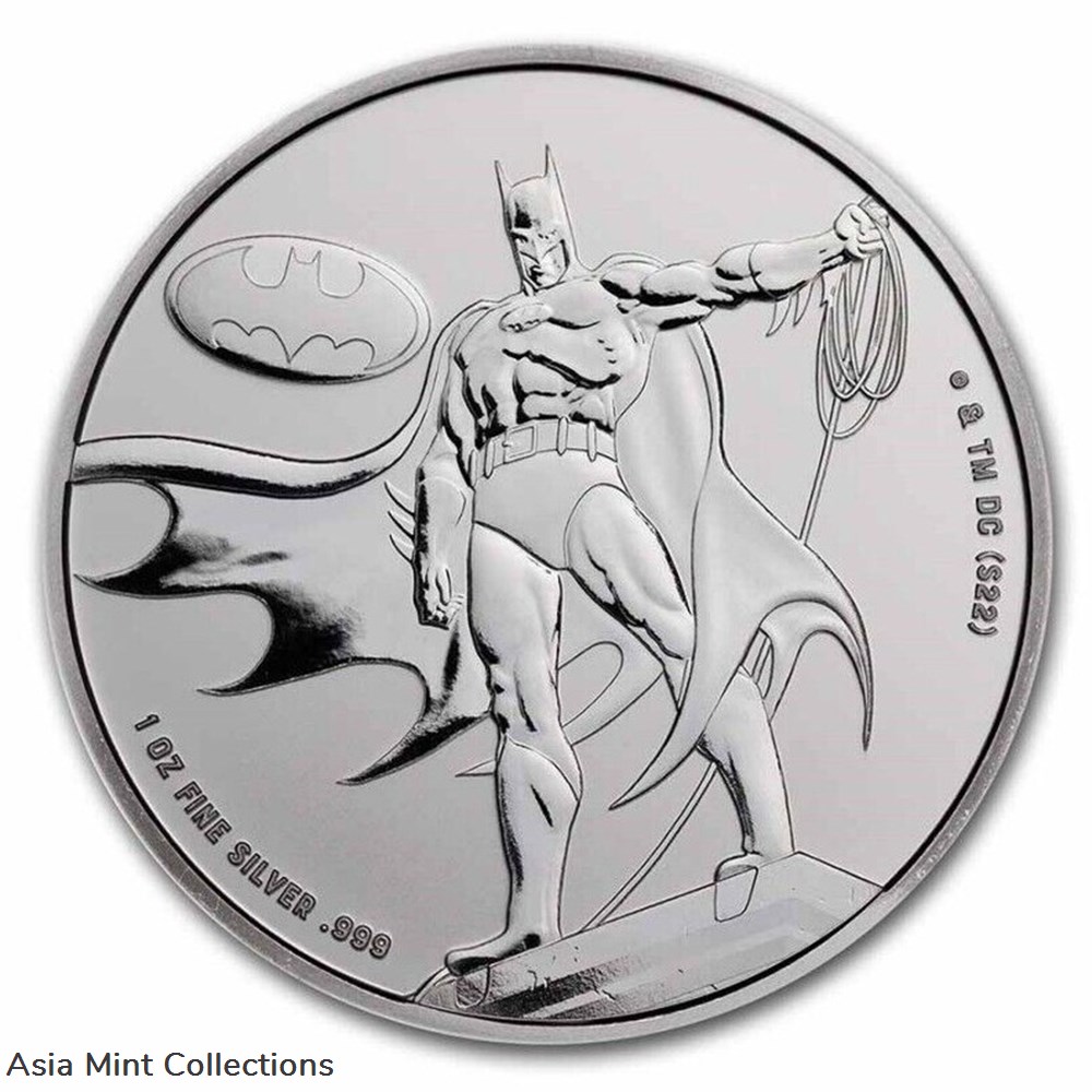 2023 - Batman™ DC Comics™ 1oz Silver Samoa ST/BU Silver Coin coins ingots bullion 2023 batman dc comics 1oz silver samoa st bu silver coin