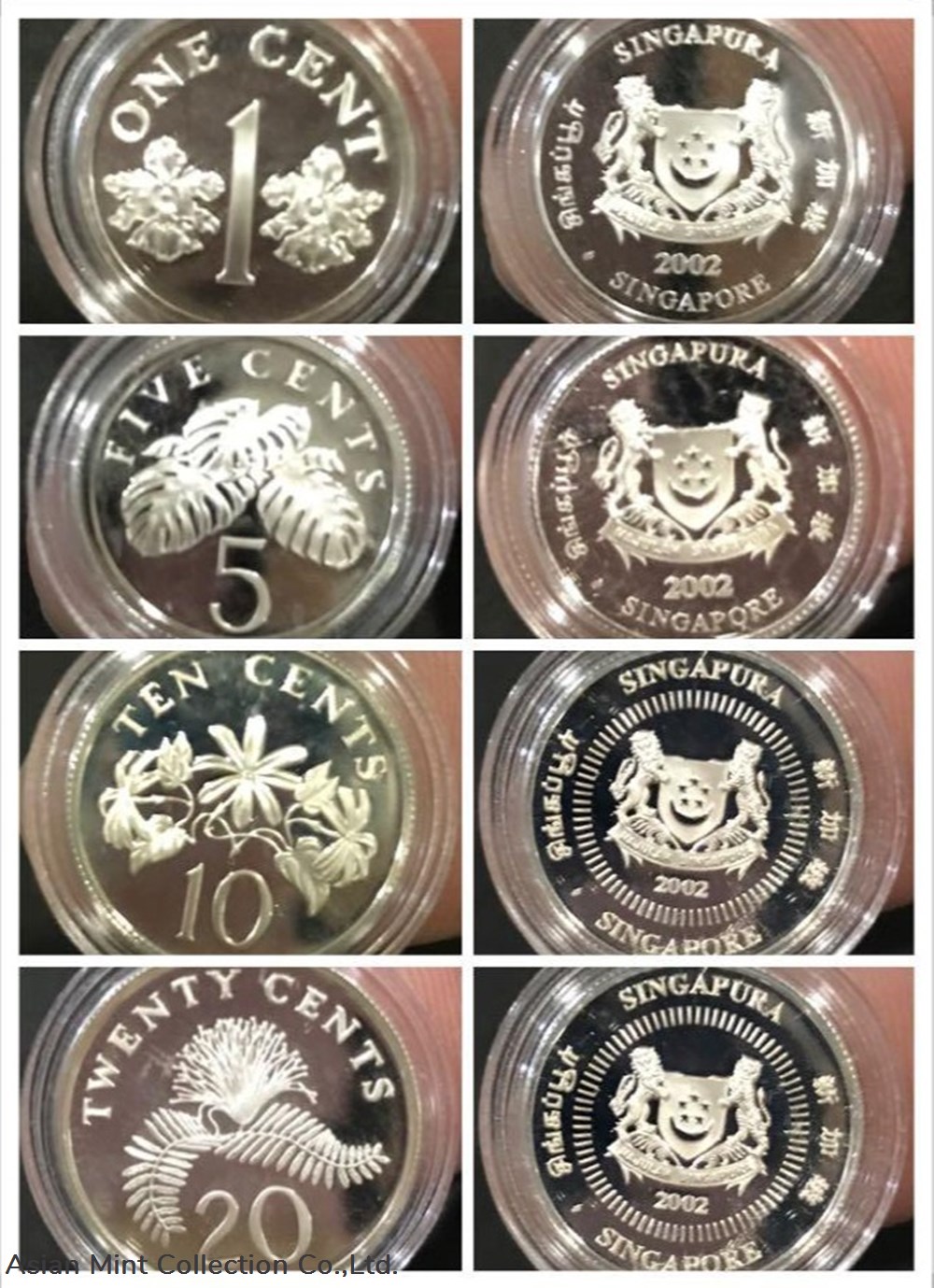 2002 Singapore 🇸🇬 Sterling Silver Proof Coin Set With Original Box And Coa, 3 coins 2002 singapore sterling silver proof coin set with original box and coa