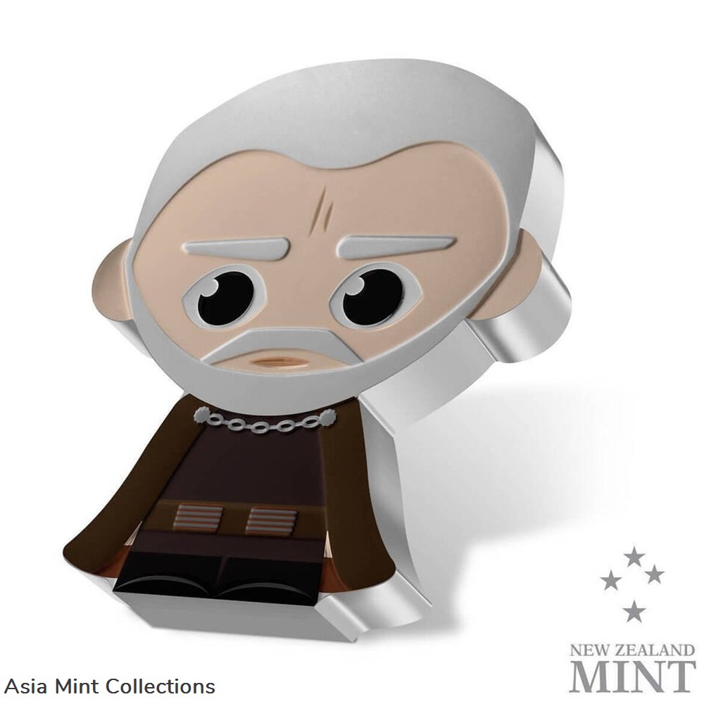 2023 Niue Star Wars Count Dooku 1oz Silver Colorized Proof Chibi Coin 2 coins ingots bullion 2023 niue star wars count dooku 1oz silver colorized proof chibi coin