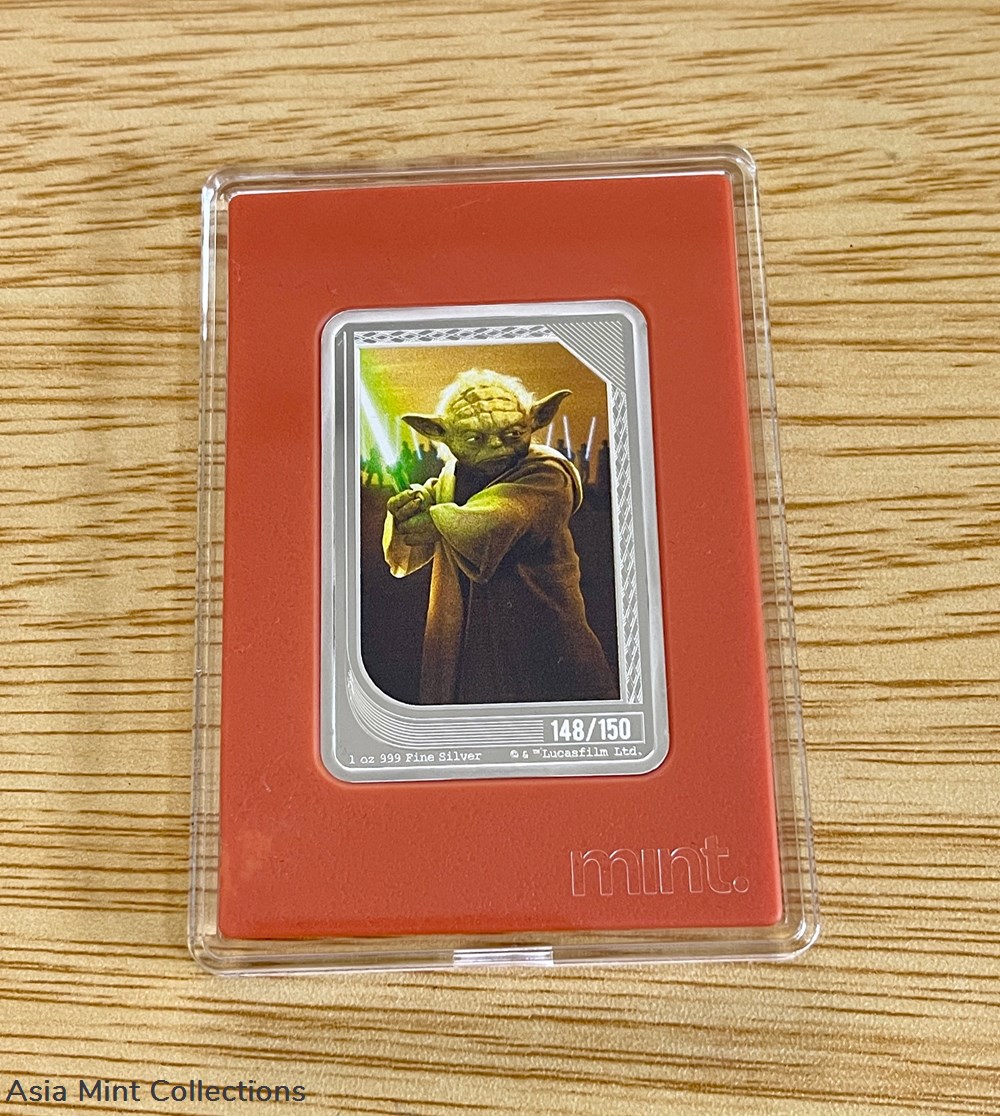 2023 - Ultra Rare Niue Star Wars Mint Trading Coins Limited Yoda 148/150 ingots bullion silver 2023 ultra rare niue star wars mint trading coins limited yoda 148 150