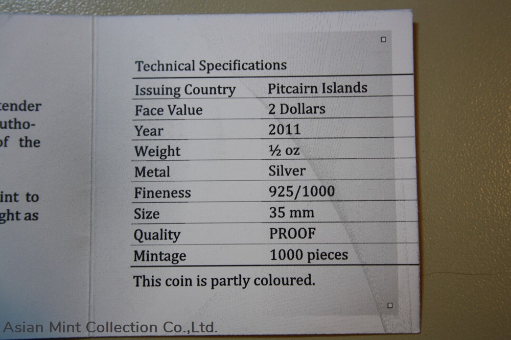 2011 - Pitcairn Islands 2 Dollars" Jelly Fish "Silver Proof F#5190 Colored Rare 4 coins ingots bullion coin 2011 pitcairn islands 2 dollars jelly fish silver proof f 5190 colored rare