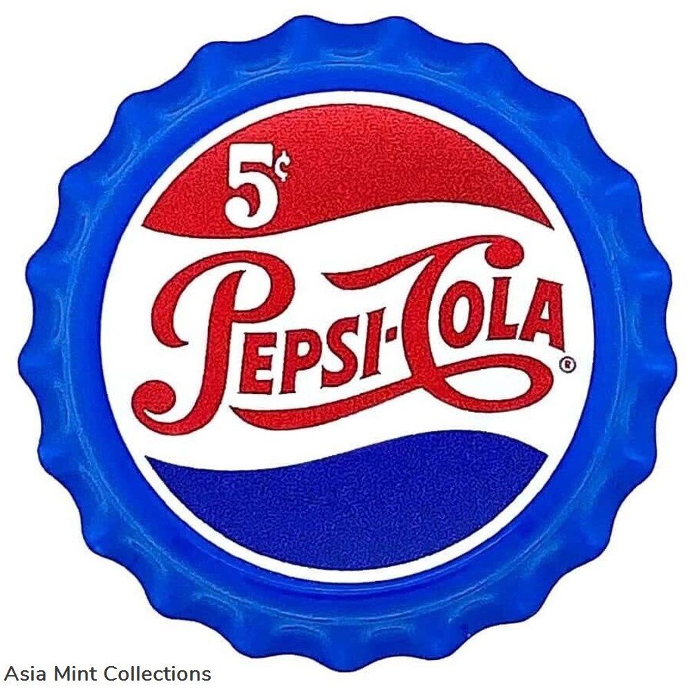 2022 ~ 6 Gram .999 FINE SILVER - PEPSI COLA BOTTLE CAP -COLLECTABLE COIN caps 2022 6 gram 999 fine silver pepsi cola bottle cap collectable coin