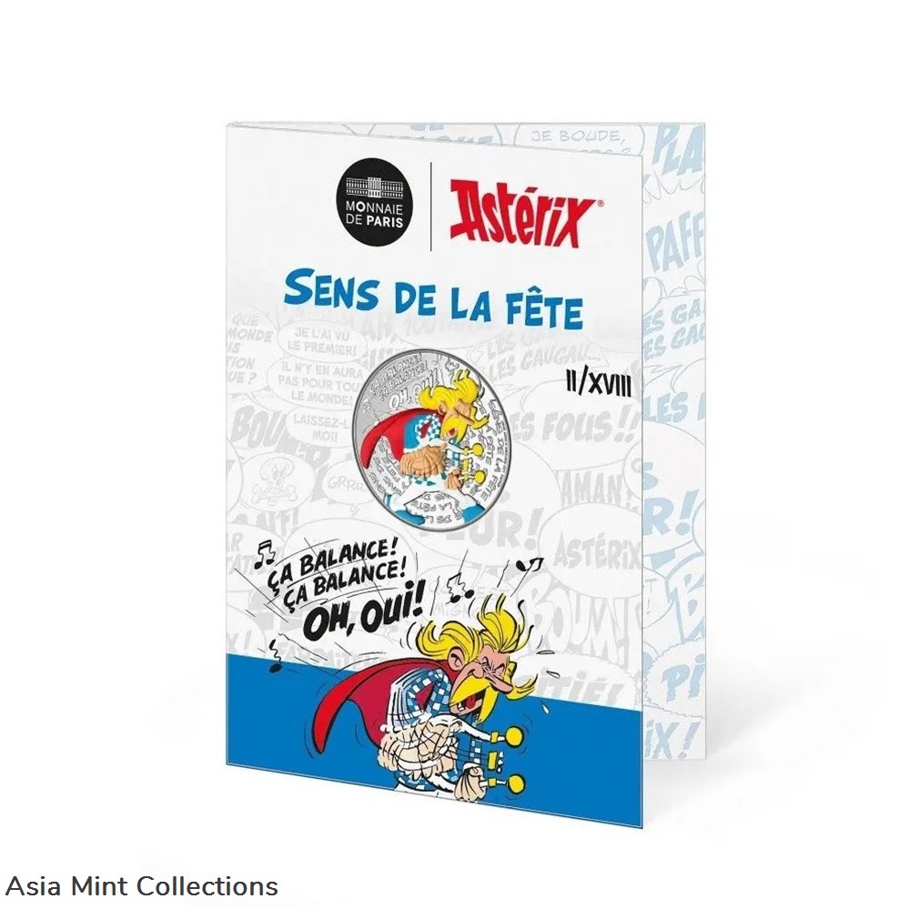 2022 - Coin of Paris - Asterix - Meaning of late celebration - 10 € 3 coins ingots bullion copper 2022 coin of paris asterix meaning of late celebration 10