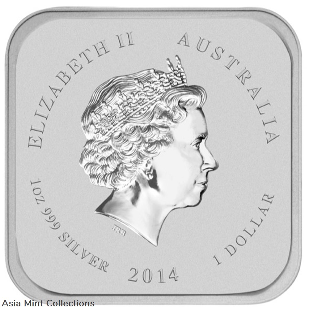 2014 Australia Horse Square Coloured Sliver coin - 1oz coins ingots bullion silver 2014 australia horse square coloured sliver coin 1oz