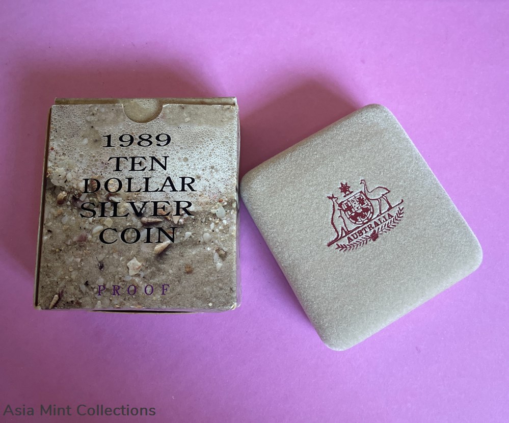 1989 - $10 STATE SERIES - QUEENSLAND PROOF SILVER COIN. ROYAL AUSTRALIAN MINT 4 coins ingots bullion 1989 10 state series queensland proof silver coin royal australian mint
