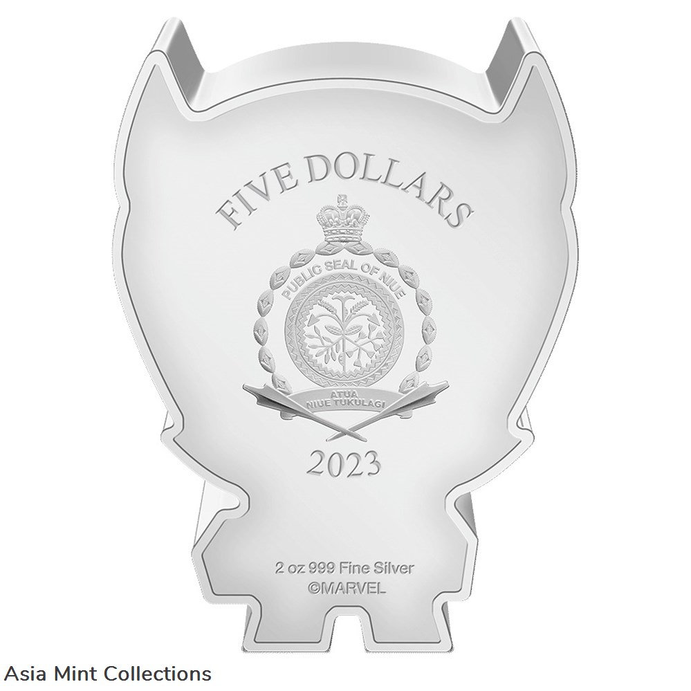 2023 Niue Marvel Thanos 2oz Silver Mega Chibi Colorized Proof Coin 2 coins ingots bullion 2023 niue marvel thanos 2oz silver mega chibi colorized proof coin