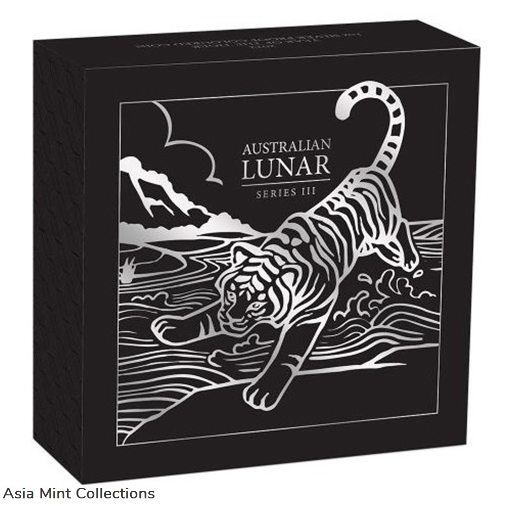 2022 - 1 oz Australia Lunar Series III - Year of the Tiger .9999 Silver BU Coin 3 coins ingots bullion 2022 1 oz australia lunar series iii year of the tiger 9999 silver bu coin