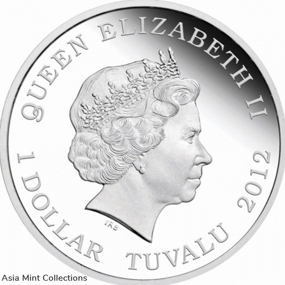 2012 - Dragons Of Legend Chinese Dragon 1 oz proof silver coin Tuvalu 2 coins ingots bullion 2012 dragons of legend chinese dragon 1 oz proof silver coin tuvalu