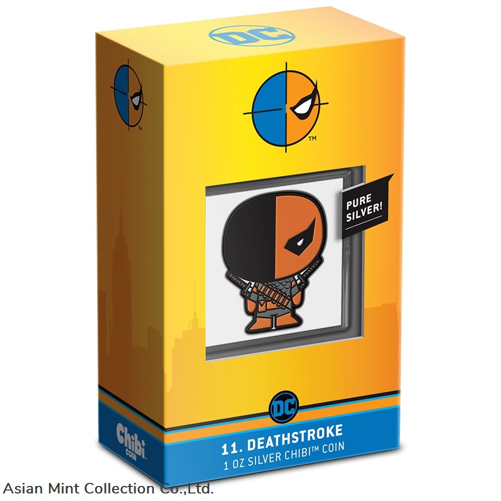 2021 Chibi DC Comics Series – DEATHSTROKE™ 1oz Silver Coin 3 coins ingots bullion ingot 2021 chibi dc comics series deathstroke 1oz silver coin