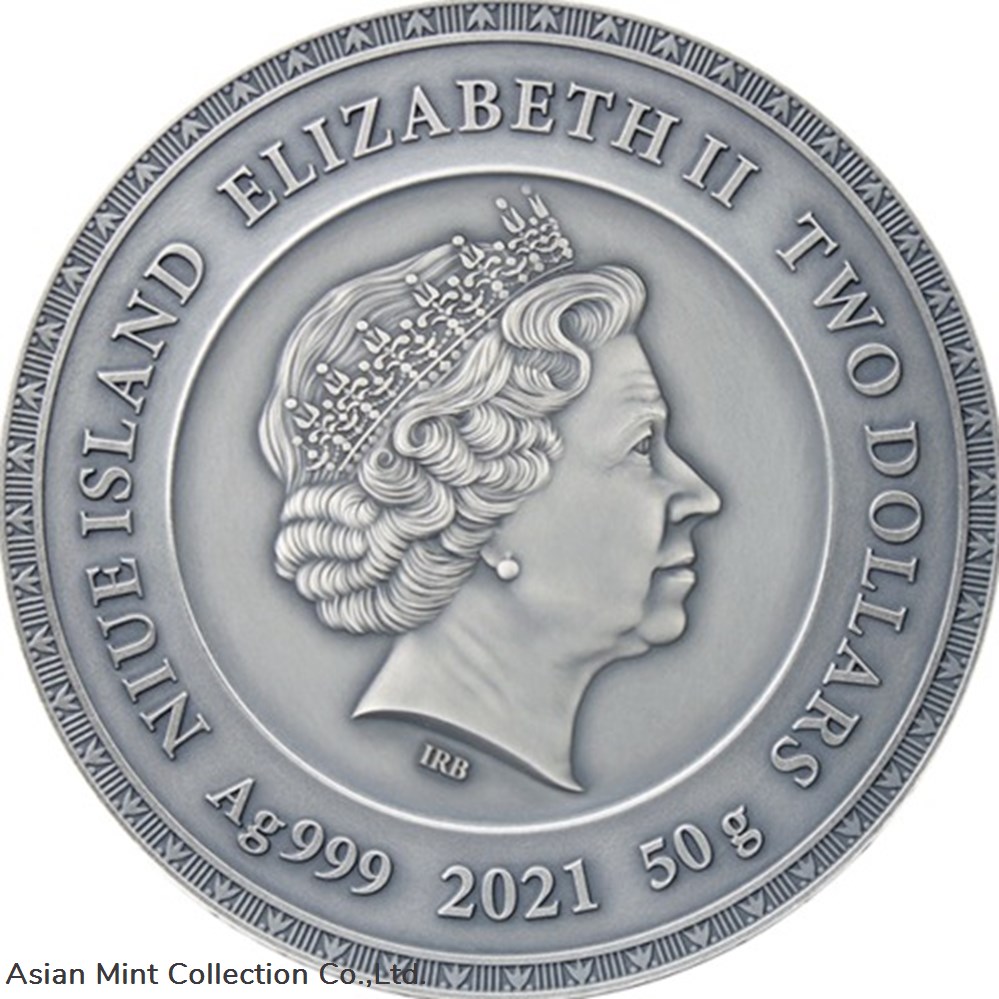 2021 - Scarabaeus 50 g Antique finish Silver Coin 2$ 2 coins ingots bullion 2021 scarabaeus 50 g antique finish silver coin 2