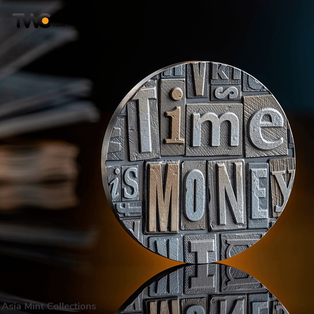 2023 - Time is Money 2 oz Antique finish Silver Coin 2000 Francs CFA Cameroon coins ingots bullion 2023 time is money 2 oz antique finish silver coin 2000 francs cfa cameroon