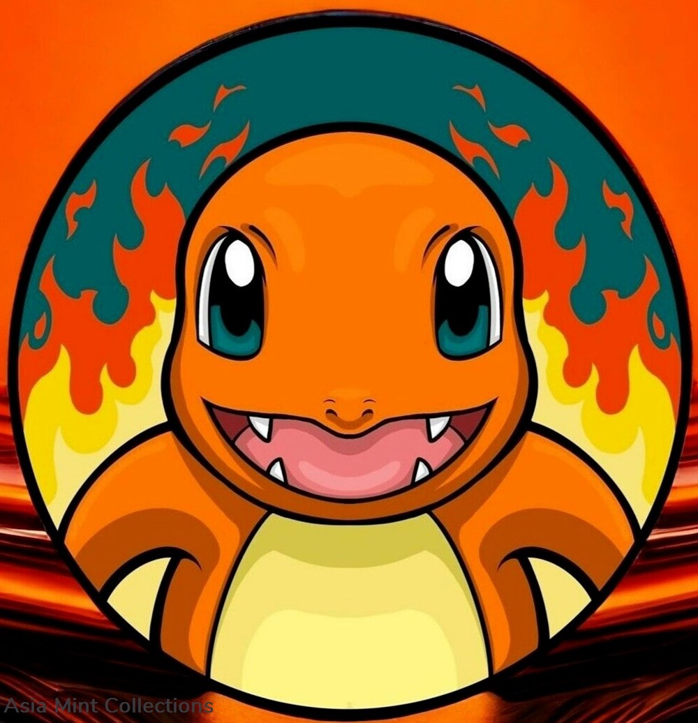 Pokemon Gotta Catch 'Em All CHARMANDER Enameled 1 oz Silver Round Coin charizard coins ingots bullion pokemon gotta catch em all charmander enameled 1 oz silver round coin charizard