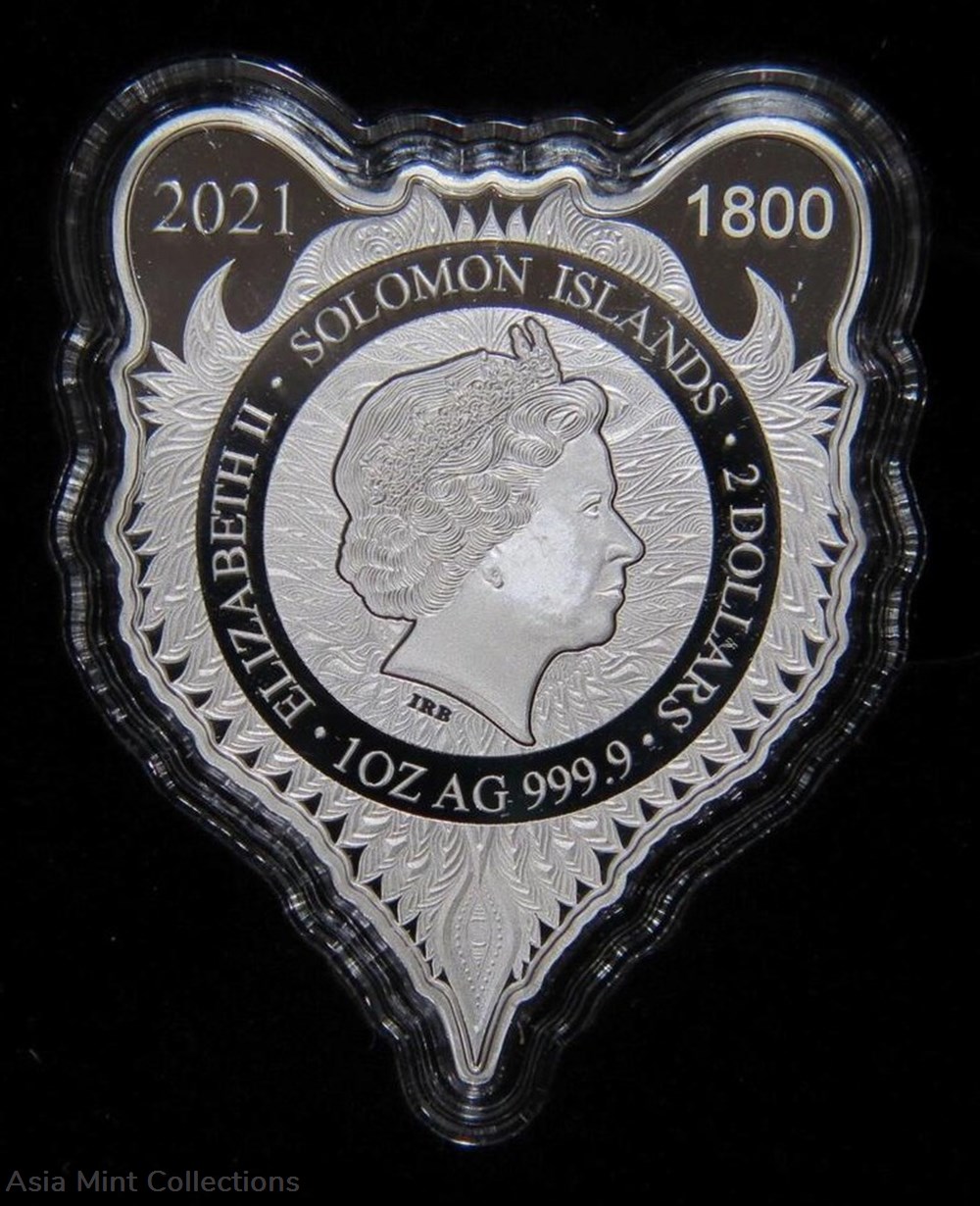 2021 - GRIZZLY BEAR SOLOMON ISLANDS $2 DOLLARS COLORIZED SILVER WORLD COIN 2 coins ingots bullion 2021 grizzly bear solomon islands 2 dollars colorized silver world coin