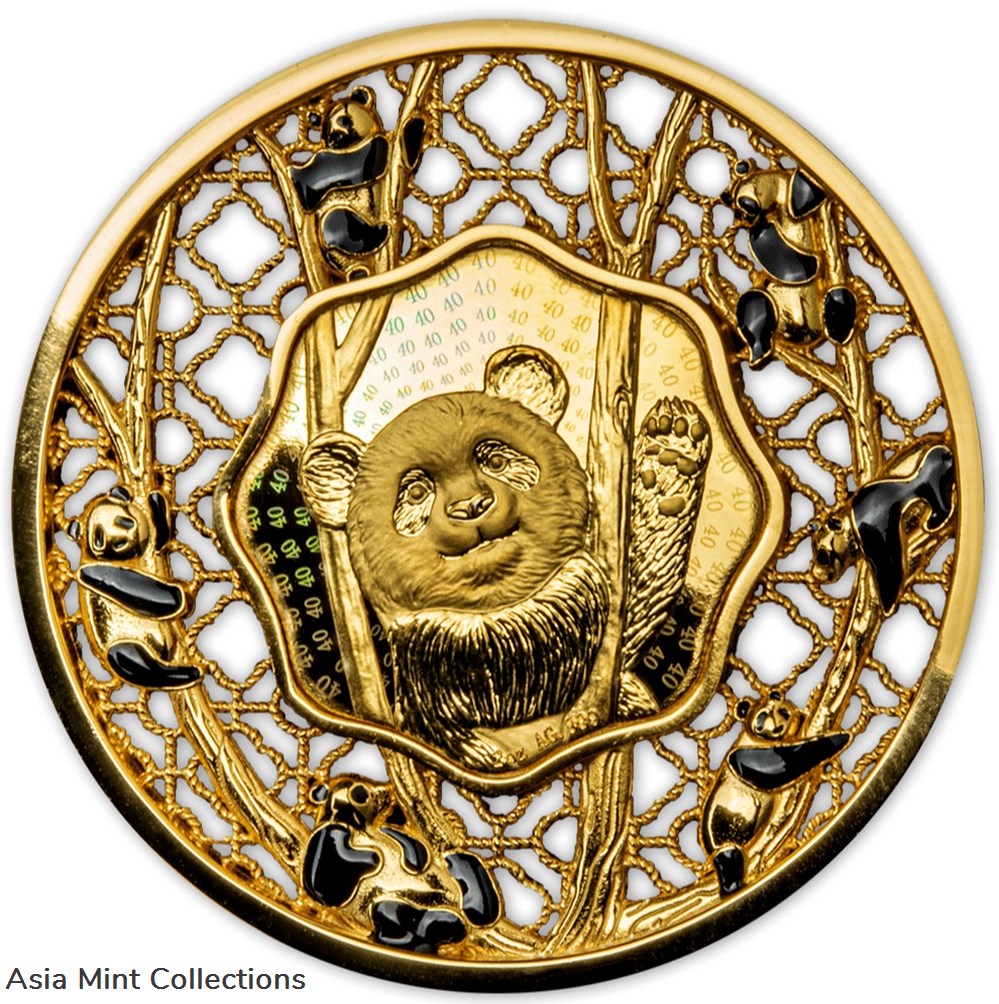 2022 Solomon Islands Filigree Panda 2 oz. Silver Gilded Coin 2 coins ingots bullion 2022 solomon islands filigree panda 2 oz silver gilded coin
