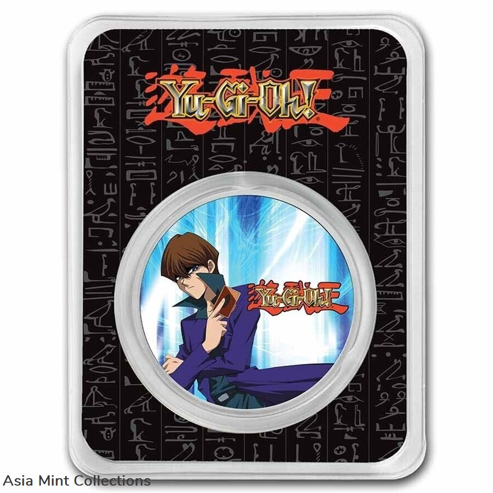 2022 Niue 1 oz Colorized Ag $2 Yu-Gi-Oh! - Seto Kaiba in TEP "imperfect" coins ingots bullion silver coin 2022 niue 1 oz colorized ag 2 yu gi oh seto kaiba in tep imperfect
