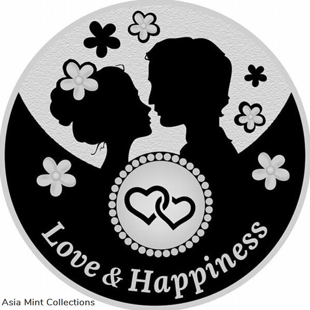 2019 - Love and Happiness Proof Silver Coin 500 Francs CFA Cameroon coins ingots bullion 2019 love and happiness proof silver coin 500 francs cfa cameroon