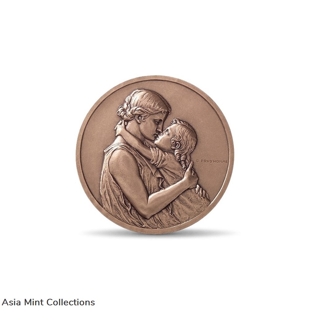 2023 - Monnaie De Paris Medal – Mother and child medals guadeloupe 2023 monnaie de paris medal mother and child