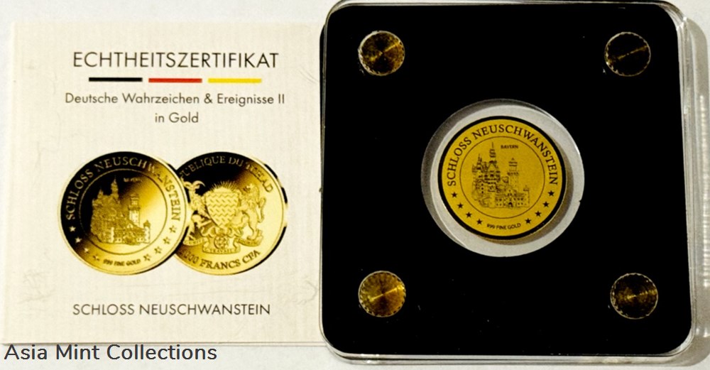 coins ingots bullion 2019 coin coin neuschwanstein fine gold 999 1000 fine gold 999 1000