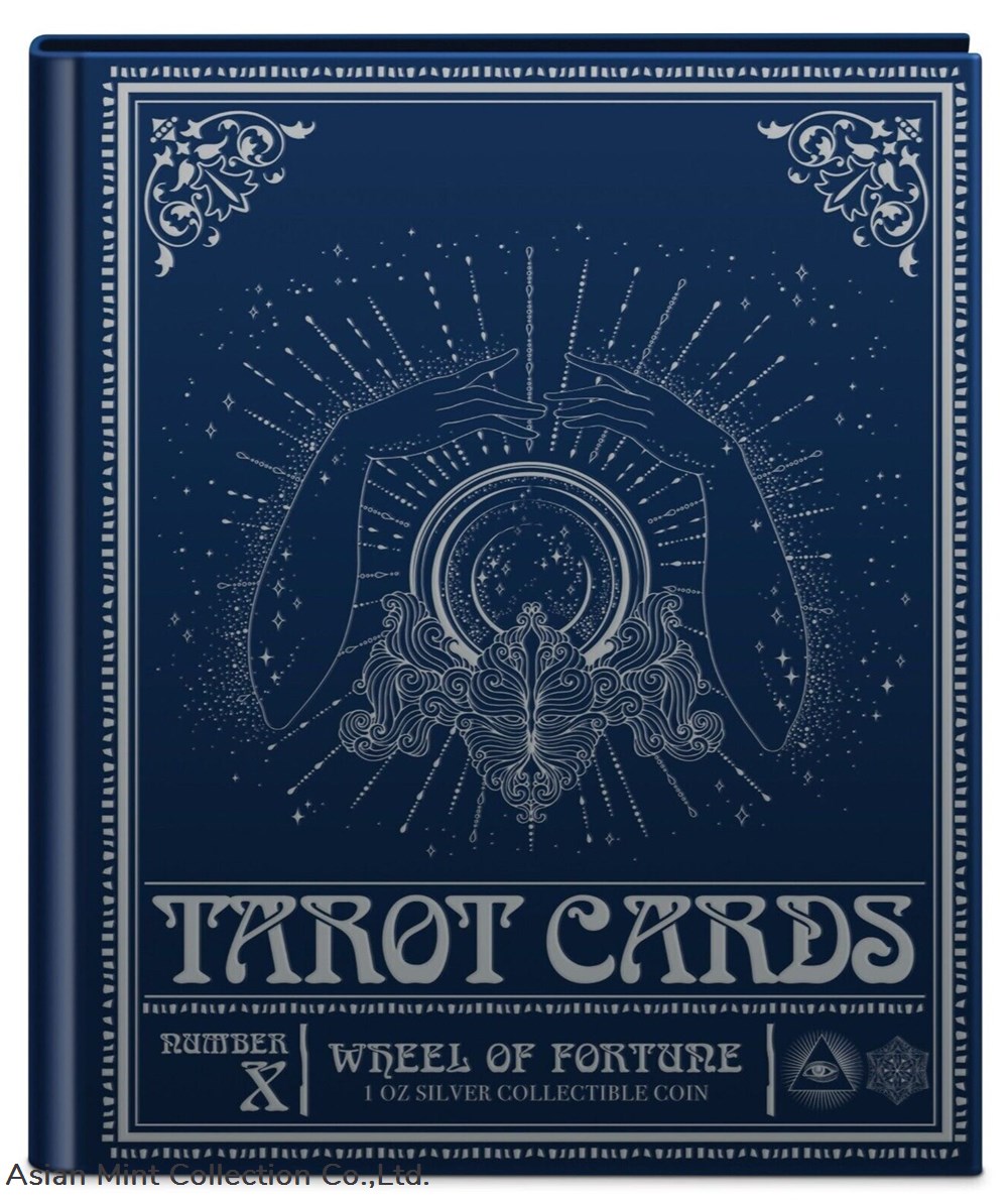 2023 - Tarot Card: Wheel of Fortune 1 oz .999 Silver Proof Coin 5 coins ingots bullion ingot 2023 tarot card wheel of fortune 1 oz 999 silver proof coin
