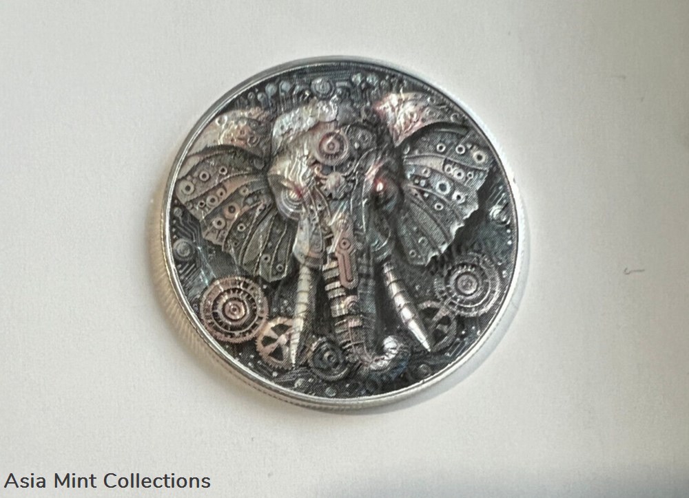 Magnificent Mechanical Elephant Genuine Silver Eagle 1oz .999 Silver Dollar Coin 5 coins ingots bullion magnificent mechanical elephant genuine silver eagle 1oz 999 silver dollar coin