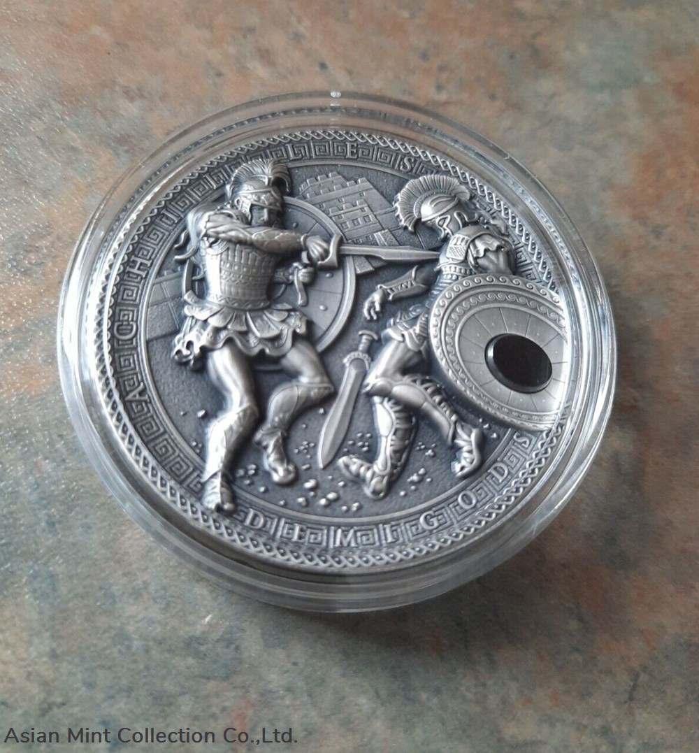 2017 - 2 Oz Silver $2 Niue Demigods ACHILLES VS HEKTOR Antique Finish Coin coins ingots bullion 2017 2 oz silver 2 niue demigods achilles vs hektor antique finish coin