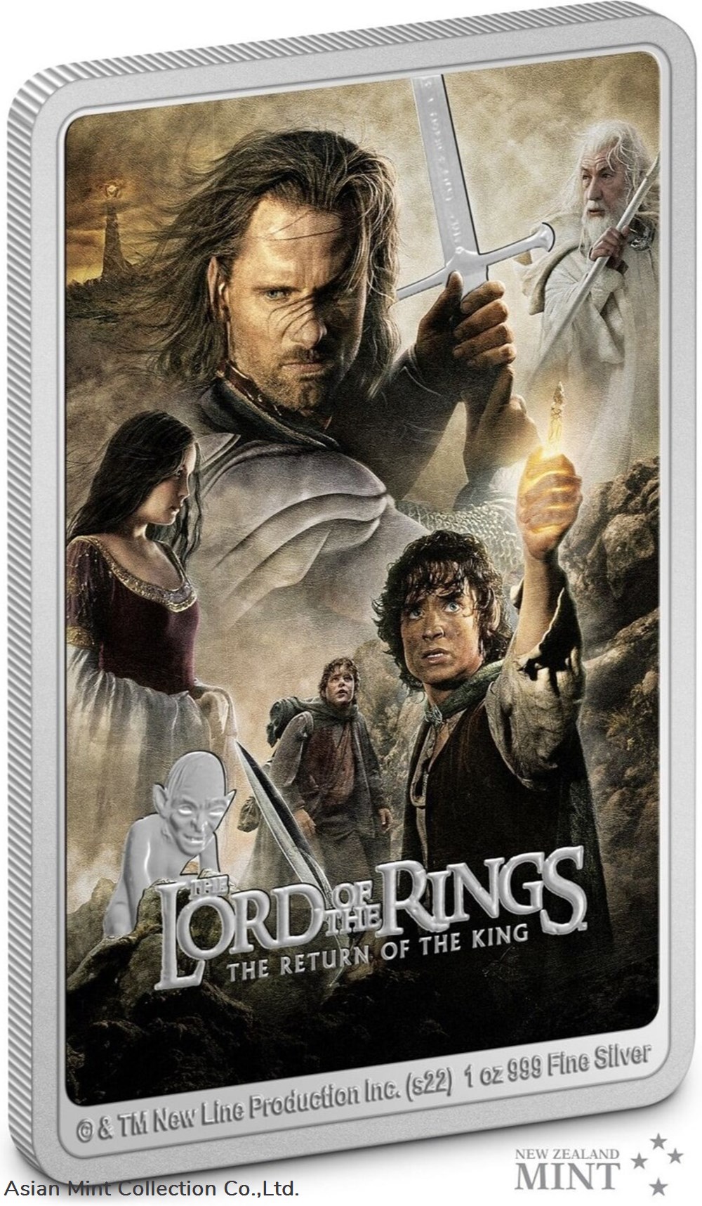 2022 Niue Lord of the Rings The Return of the King 1oz Silver Poster Coin 2 coins ingots bullion 2022 niue lord of the rings the return of the king 1oz silver poster coin