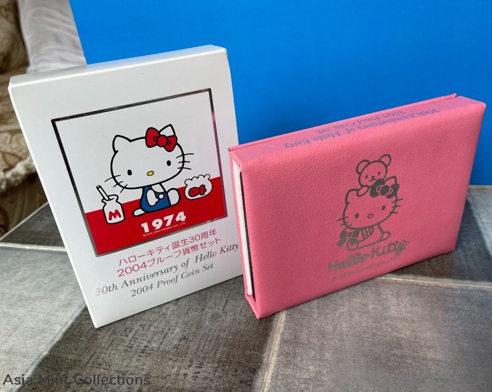 2004 Japan Hello Kitty Proof 6-Coin Proof Set (1Yen to 500Yen) + Hello Kitty Limited Edition 5 coins ingots bullion silver 2004 japan hello kitty proof 6 coin proof set 1yen to 500yen hello kitty limited edition