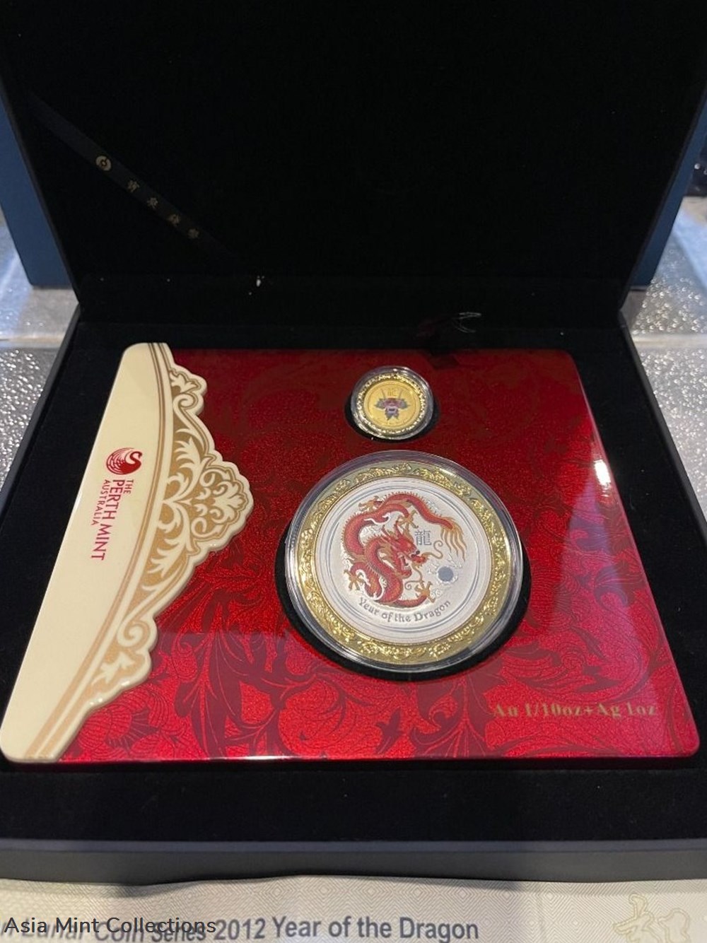 2012 Australia $1 + $15 (Series II) Lunar Year of Dragon Colorized Silver Coin 4 coins ingots bullion 2012 australia 1 15 series ii lunar year of dragon colorized silver coin
