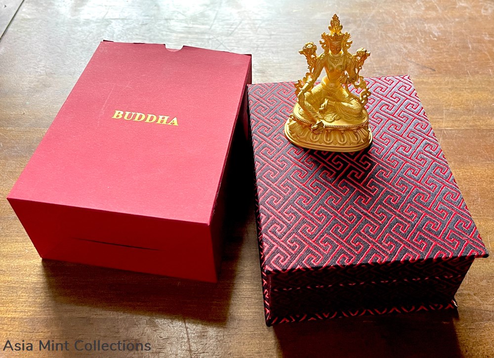 2023 Republic Cameroon 10000 Francs BUDDHA 3D Figurine 7.5oz (233gram) Silver Gilded Proof Coin 4 coins ingots bullion gold 2023 republic cameroon 10000 francs buddha 3d figurine 7 5oz 233gram silver gilded proof coin