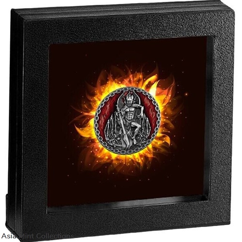 2022 - Mephistopheles Devils and Demons 2 oz Antique finish Silver Coin Cameroon 3 coins ingots bullion 2022 mephistopheles devils and demons 2 oz antique finish silver coin cameroon